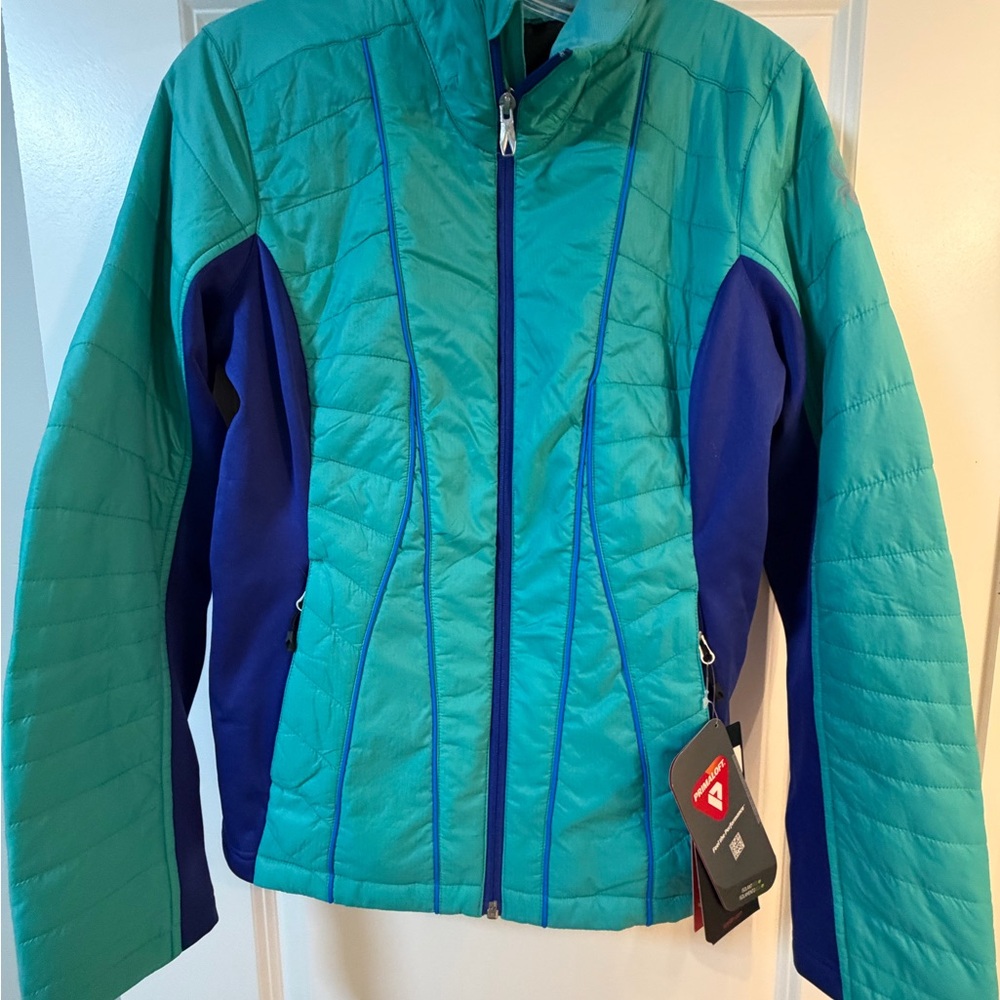 NEW, Spyder Women's Aqua and Navy Jacket, medium